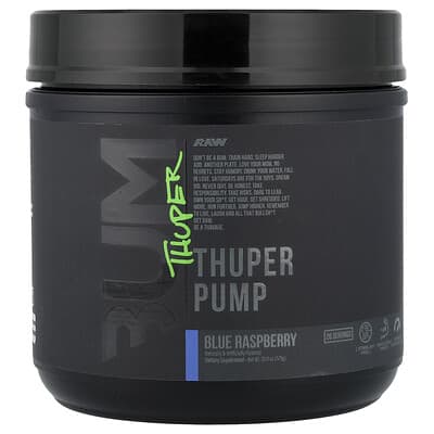 Raw Nutrition, Bum, Thuper Pump, Blue Raspberry, 20.11 oz (570 g)