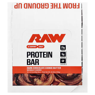 Raw Nutrition, протеиновый батончик, паста из темного шоколада, 12 батончиков по 60 г (2,11 унции)