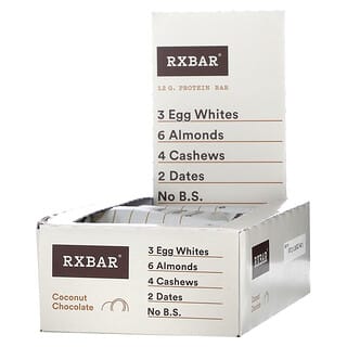 RXBAR, 蛋白棒，椰子巧克力，12 根，每根 1.83 盎司（52 克）