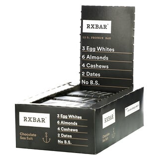 RXBAR, Protein Bar, шоколадная морская соль, 12 батончиков, 52 г (1,83 унции)