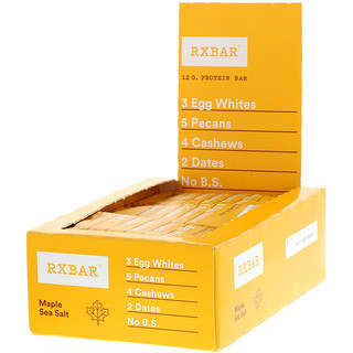 RXBAR, Protein Bar, Maple Sea Salt, 12 Bars, 1.83 oz (52 g) Each