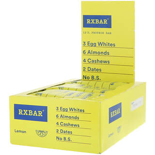 RXBAR, Protein Bar, Lemon, 12 Bars, 1.83 oz (52 g) Each