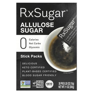 RxSugar, Allulose Sugar, 30 Stick Packs, 0.35 oz (10 g) Each