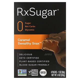 RxSugar, Swealthy Snax, Caramel, 8 Packs, 1 oz (28 g) Each