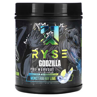 RYSE, Godzilla, Preentrenamiento, Sabor a bayas monstruosas y lima, 792 g (1,74 lb)