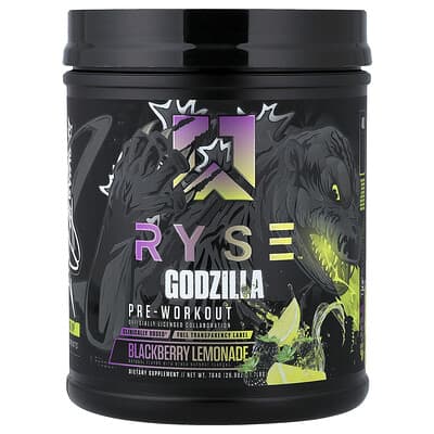 RYSE, Pre-Workout, Godzilla, Blackberry Lemonade Flavor, 1.7 lbs (764 g)