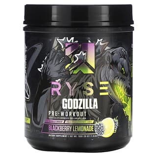 RYSE, Godzilla，锻炼前，黑莓柠檬水味，1.6 磅（732 克）