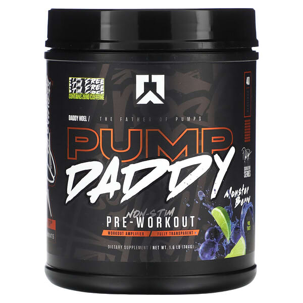 Ryse Supps, Pump Daddy, NonStim PreWorkout, Monster Berry, 1.6 lb (744 g)