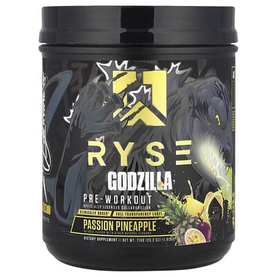 RYSE, Godzilla, Pre-Workout, Passionfruit Pineapple, 1.6 lbs (714 g)