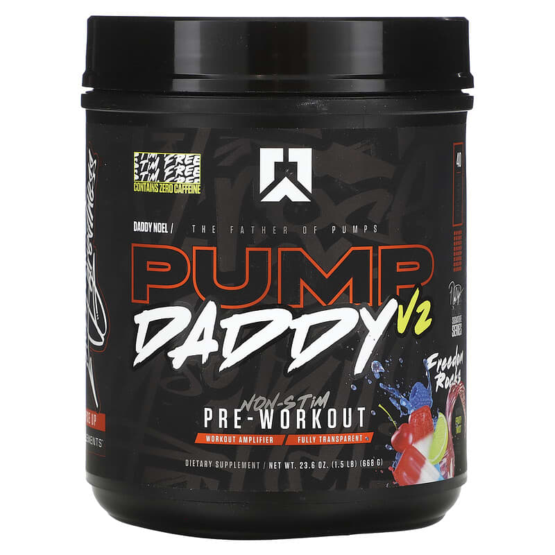 Pump Daddy V2、非刺激性プレワークアウト、フリーダムロックス、668g（1.5ポンド）