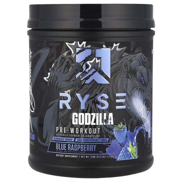 RYSE Godzilla, Pre-Workout, Blue Raspberry, 1.7 lbs (772 g)