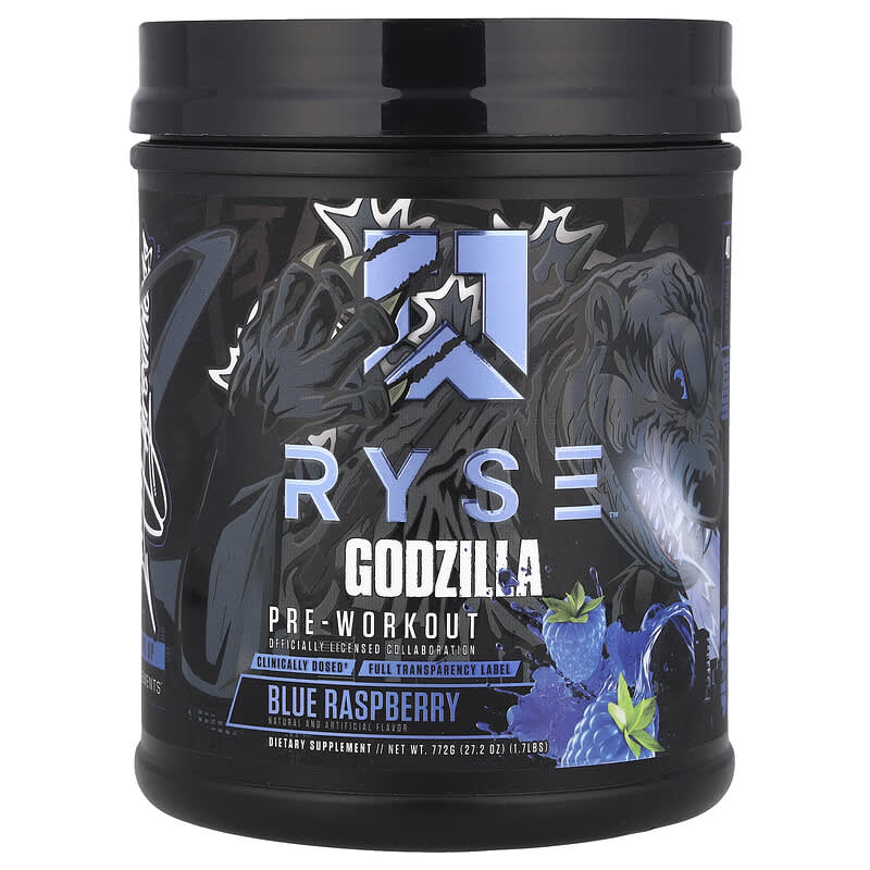 Godzilla, Pré-treino, Framboesa Azul, 772 g (1,7 lb)