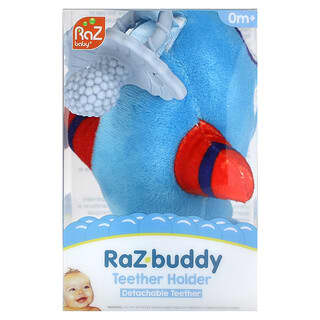 RaZbaby, Teether Holder, Detachable Teether, 0 Months+, Airplane, 1 Count