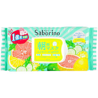 Saborino, 晨間美容面膜，葡萄柚香，32 片，306 毫升