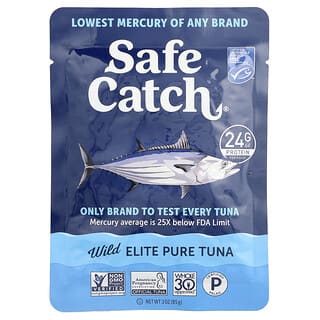 Safe Catch, Elite, Atum Selvagem, Puro, 85 g (3 oz)