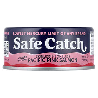 Safe Catch, Salmón rosado salvaje del Pacífico, Sin piel ni espinas, 142 g (5 oz)