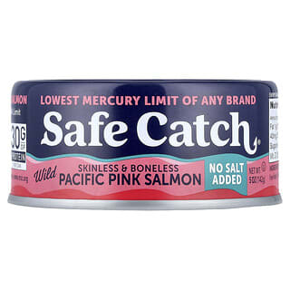 سيف كاتش‏, سمك السلمون الوردي البري ، منزوع الجلد والعظام ، بدون ملح مضاف ، 5 أونصات (142 جم)
