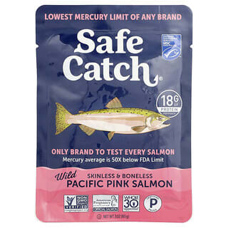 Safe Catch, Vild Stillahavsroslax, utan skinn och ben, 85 g
