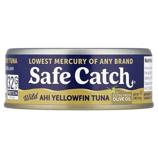 Safe Catch, Wild Ahi Yellowfin Tuna In Extra Virgin Olive Oil, 5 oz (142 g)