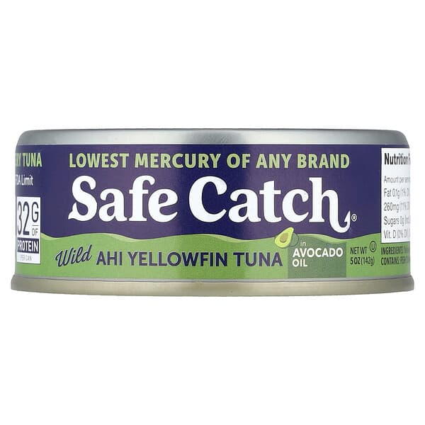 Safe Catch, Wild Ahi Yellowfin Tuna In Avocado Oil, 5 oz (142 g)