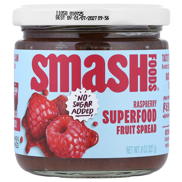 Smash Foods, 슈퍼 푸드 과일 스프레드, 라즈베리, 227g(8oz)