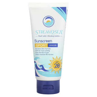 Stream2Sea, Sunscreen, Sport, SPF 20, 3 fl oz (90 ml)