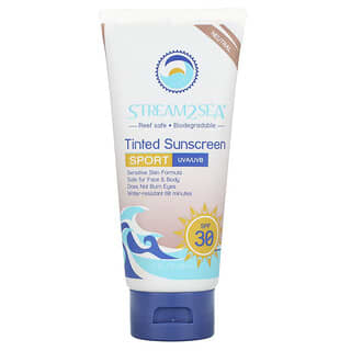 Stream2Sea, Tinted Sunscreen, Sport, SPF 30, Fragrance Free, 3 fl oz (90 ml)