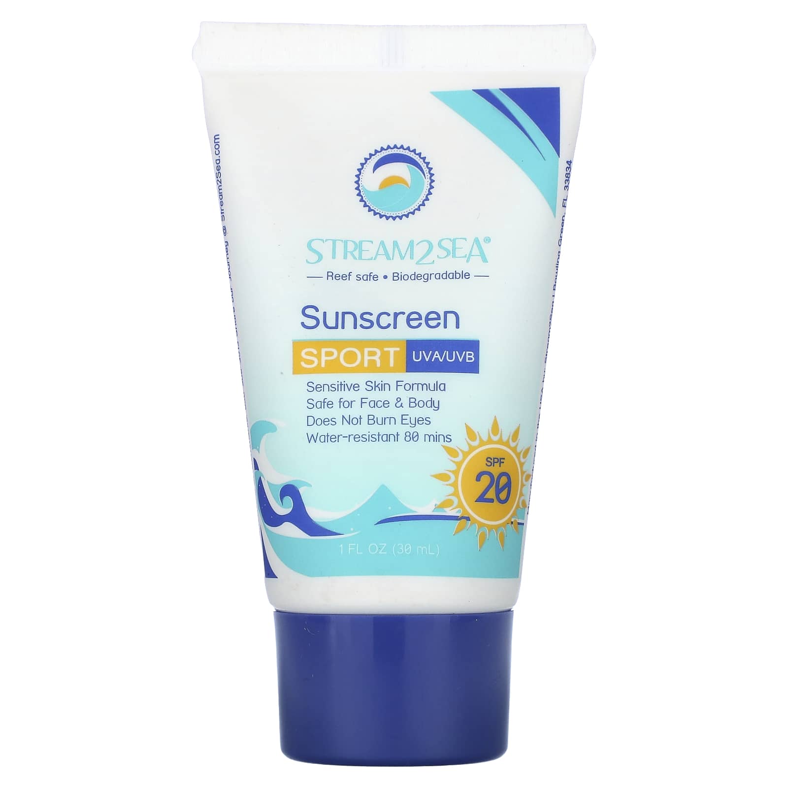 Stream2sea Sunscreen Sport Spf 20 1 Fl Oz 30 Ml