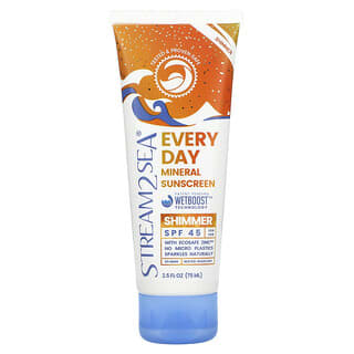 Stream2Sea, Mineralny filtr przeciwsłoneczny Every Day, Shimmer, SPF 45, 75 ml