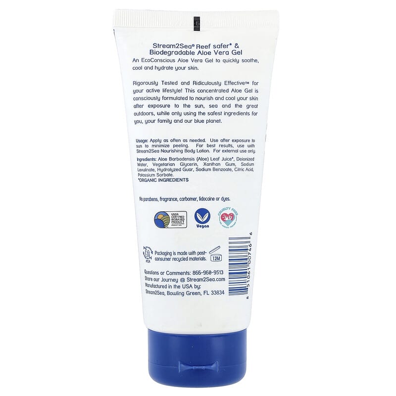 After Sun Aloe Vera Gel, Aloe-Vera-Gel nach dem Sun, ohne Duftstoffe, 180  ml (6