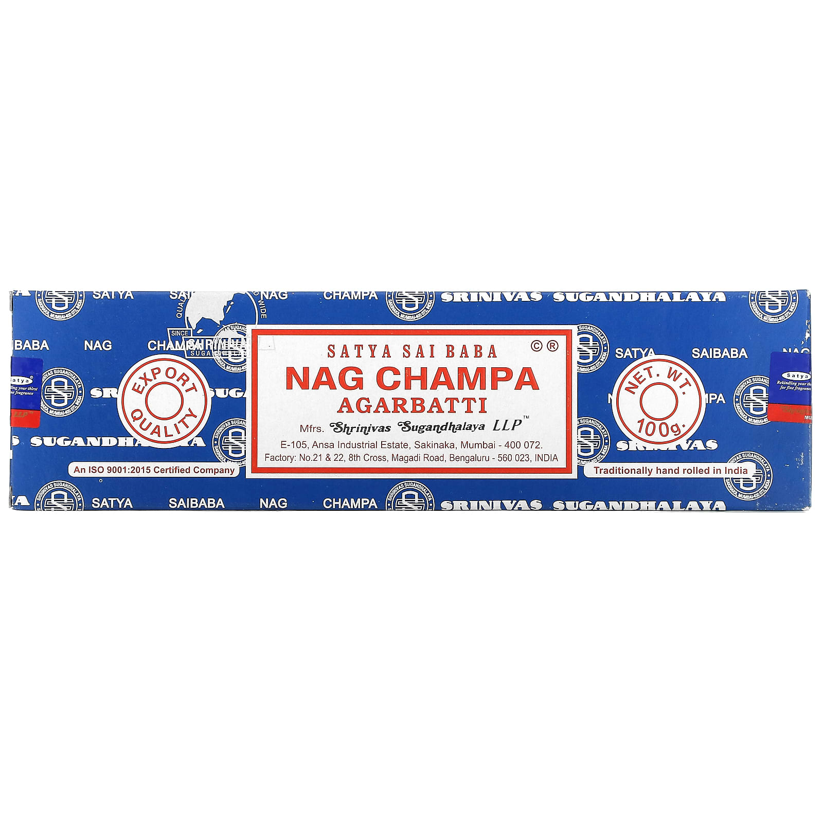 100g Satya Sai Baba NAG CHAMPA Agarbatti Incense Sticks 
