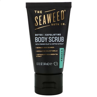 The Seaweed Bath Co., Отшелушивающий детокс-скраб для тела Awaken, розмарин и мята, 1,5 жидких унции (44 мл)