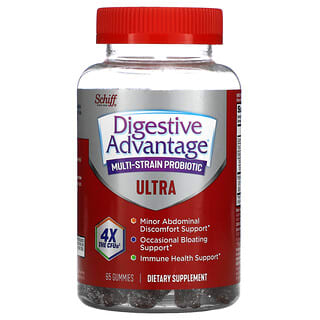Schiff, Digestive Advantage, Probiótico de múltiples cepas, Ultra, 65 gomitas