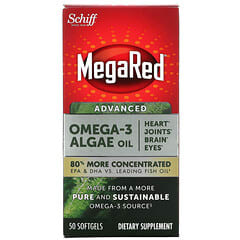 Schiff, MegaRed（メガレッド）アドバンスドオメガ3藻類オイル、ソフトジェル50粒