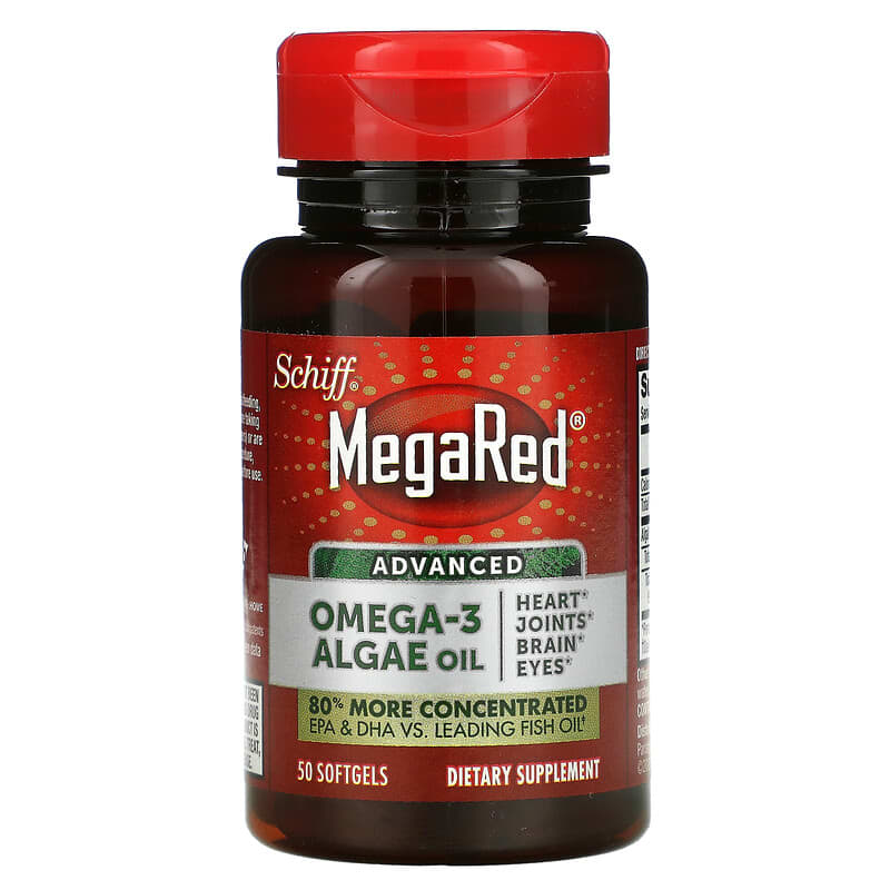 MegaRed Advanced Omega 3 Algae Oil 50 Softgels