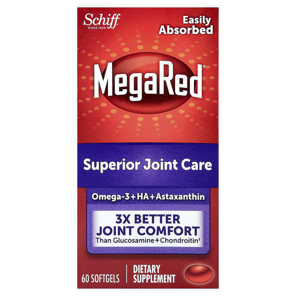 Schiff MegaRed®, Superior Joint Care, 60 Softgels
