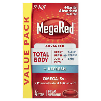 Schiff, MegaRed®, Advanced Total Body + Refresh, 65 Softgels