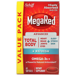Schiff, MegaRed, Advanced Total Body + Refresh, 65 Weichkapseln