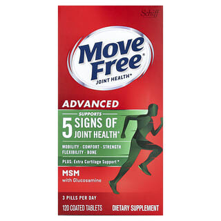 شيف‏, Move Free لصحة المفاصل، مركب الكوندروتن والجلوكوزامين مع الميثيل سلفونيل ميثان المطور، 120 قرصًا مغلفًا