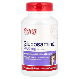 Schiff, Cloridrato de Glicosamina, 2.000 mg, 150 Comprimidos Revestidos (1.000 mg por Comprimido)