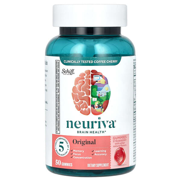 Schiff, Neuriva Brain Performance，原始，草莓味，50 粒軟糖