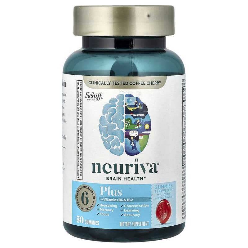 Gomas Neuriva® para a Saúde Cerebral, Mais Vitaminas B6 e B12
