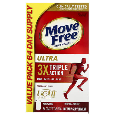 Schiff, Move Free® Joint Health, Extra Strength, Triple Action, 64 Coated Tablets