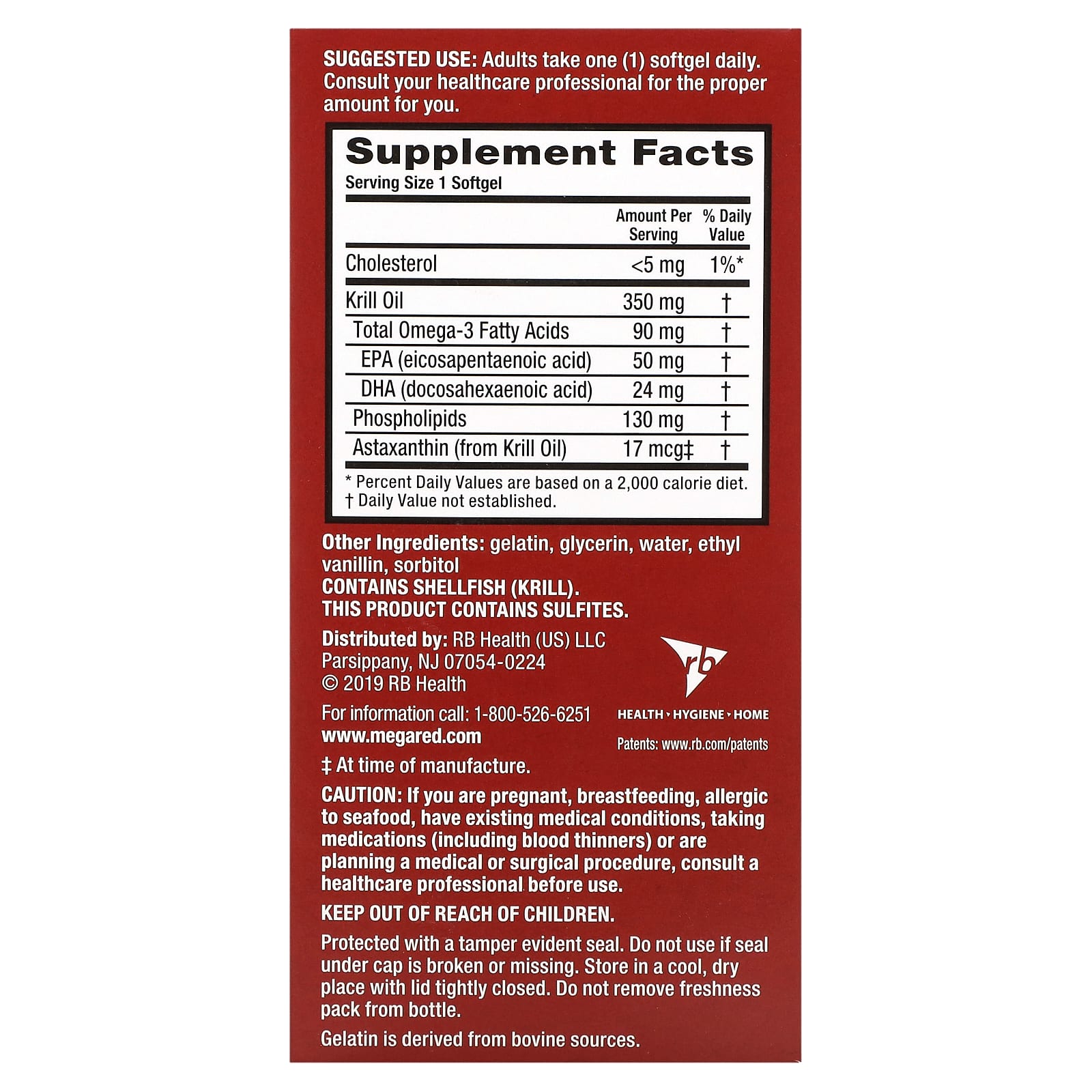 Schiff, MegaRed, Superior Omega3 Krill Oil, 350 mg, 130 Softgels