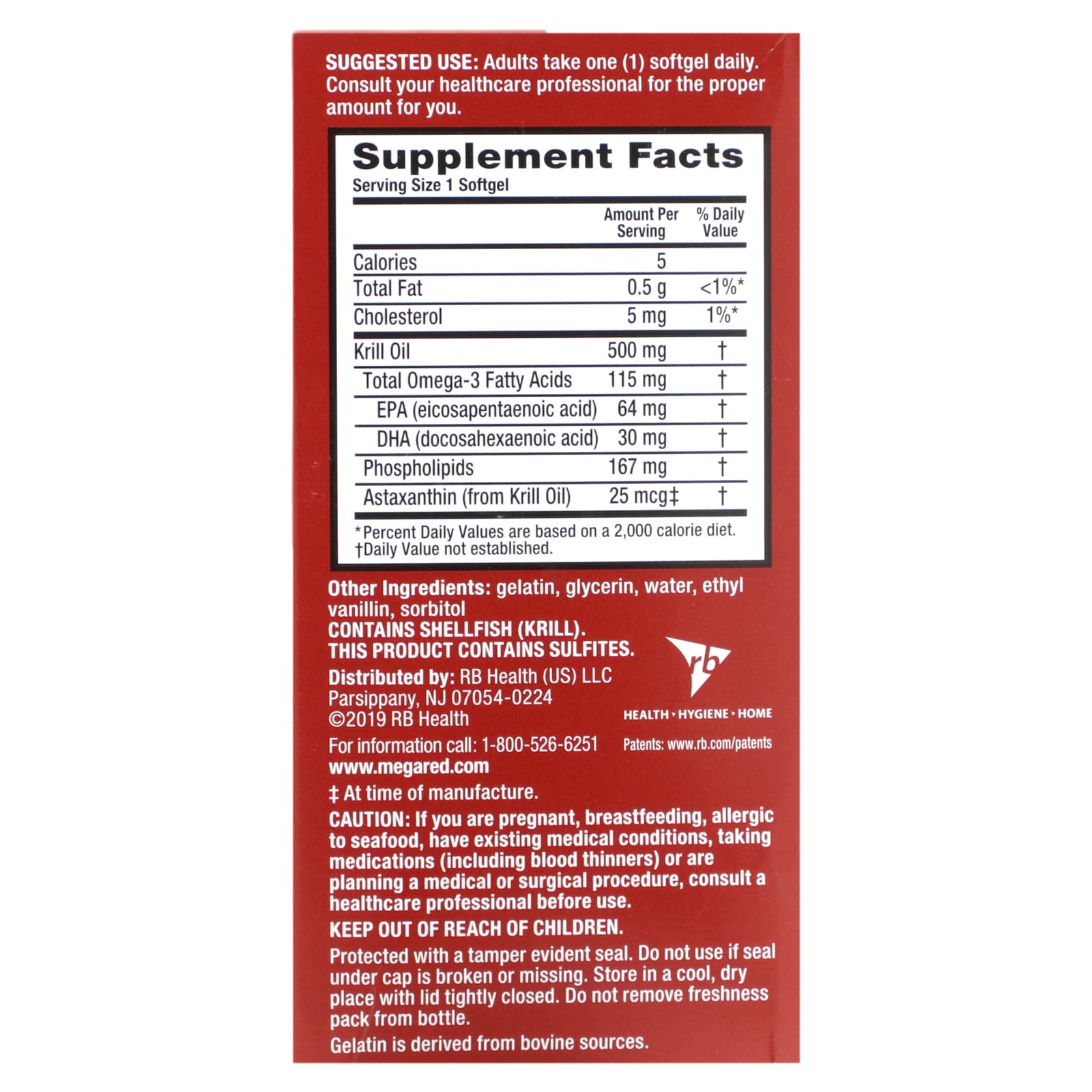 Schiff, MegaRed, Superior Omega3 Krill Oil, Extra Strength, 500 mg, 90