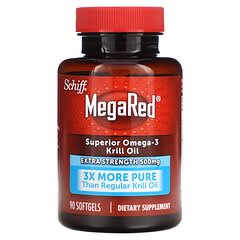 Schiff, MegaRed, Superior Omega-3 Krill Oil, Extra Strength, 500 mg, 90 ...