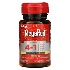 Schiff, MegaRed, Omega-3 avanzado 4 en 1, Concentración extra, 900 mg, 40 cápsulas blandas