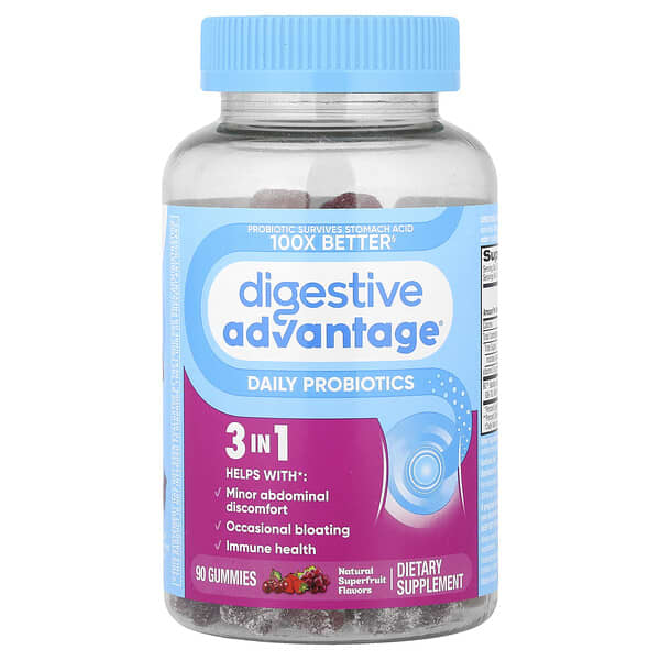 Schiff, Digestive Advantage®, Daily Probiotics Gummies, Natural Superfruit, 90 Gummies — product photo 1