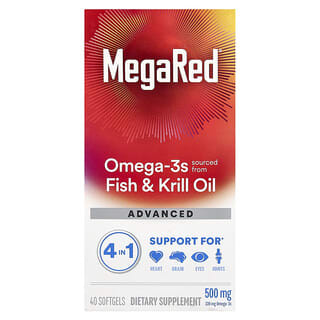 Schiff, MegaRed, Oméga-3 4 en 1, 500 mg, 40 capsules à enveloppe molle