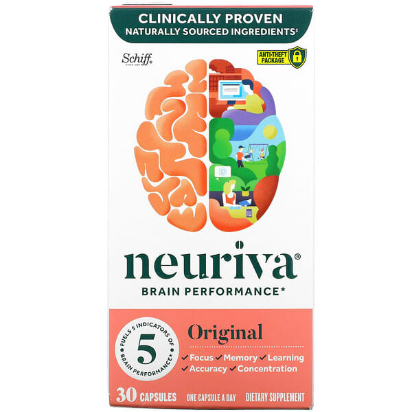 Schiff, Neuriva Brain Performance, оригинальный продукт, 30 капсул